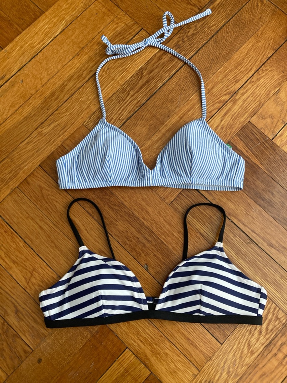 J.Crew Striped Bikini Tops (set of 2)
